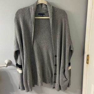 grey cardigan